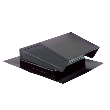 Almo Black Steel Roof Cap for Range Hoods and Ventilation Fans, 3-1/4x10in or 8in Round Duct 634